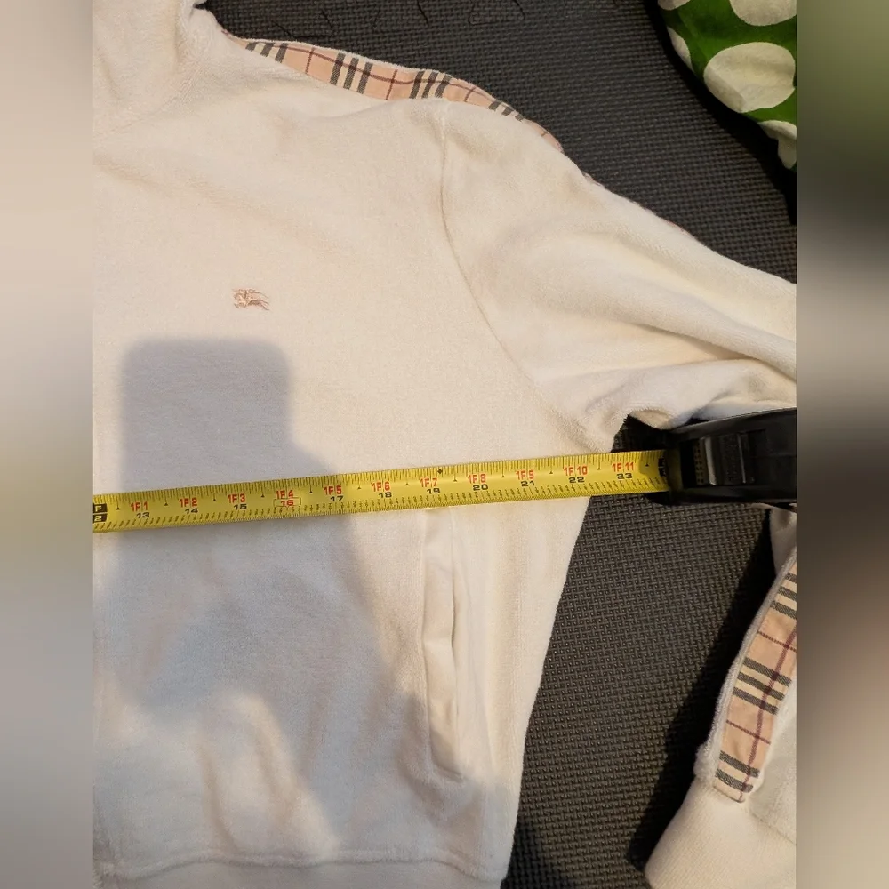 Burberry Plaid Terry Cloth Full Zip Hoodie - Picture 4 of 5